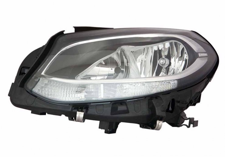 Farol elétrico esquerdo preto LED H7 + H7 (Motor) pour MERCEDES CLASE B  pour MERCEDES CLASE B