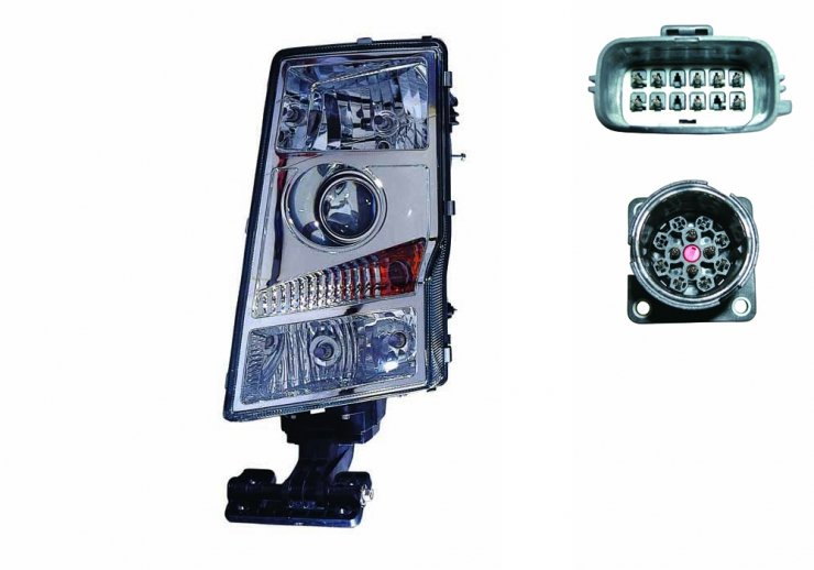 Farol esquerdo manual H7 + H7 + H7 + H7 (2 conectores) pour VOLVO FM 9  pour VOLVO FM 9