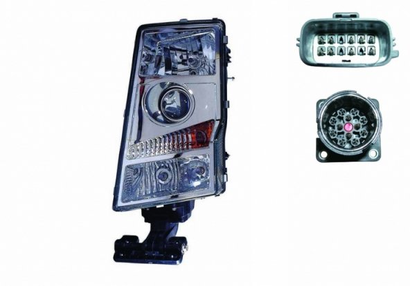 Acessar a peça Farol direito manual H7 + H7 + H7 + H7 (2 conectores)