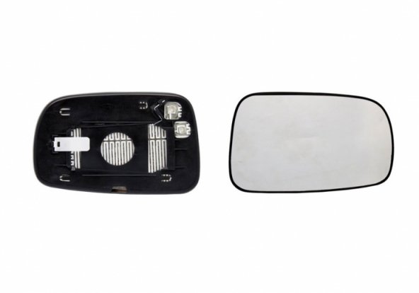 Acessar a peça Vidro + suporte direito convexo e térmico (2 pinos)