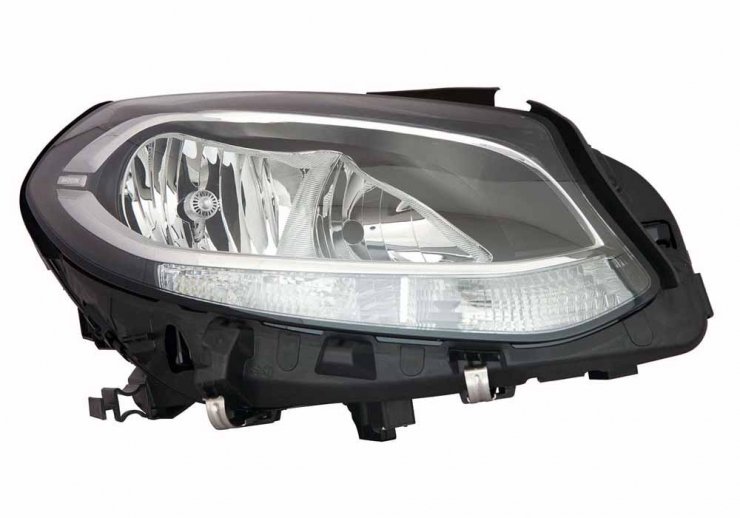 Acessar a peça Farol elétrico direito preto LED H7 + H7 (Motor)