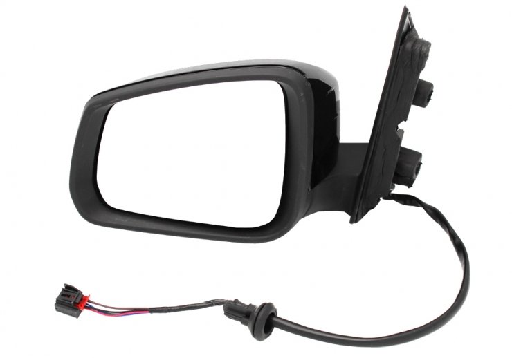 Espelho retrovisor elétrico esquerdo, convexo, aquecido, preto brilhante (5 pinos) VOLKSWAGEN-CADDY pour VOLKSWAGEN CADDY  pour VOLKSWAGEN CADDY