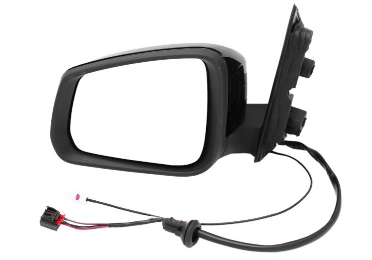 Espelho retrovisor elétrico esquerdo, convexo, aquecido, rebatível, com antena, preto brilhante (5 pinos) VOLKSWAGEN-CADDY pour VOLKSWAGEN CADDY  pour VOLKSWAGEN CADDY