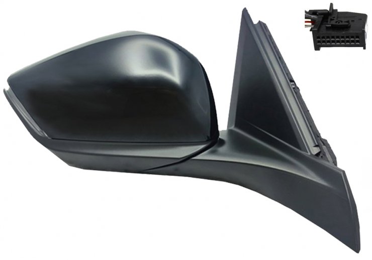 Espelho retrovisor elétrico direito, convexo, aquecido, rebatível, com indicador, luz de cortesia e sonda (11 pinos)  pour PEUGEOT 408  pour PEUGEOT 408