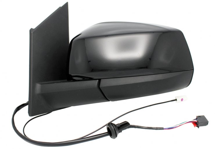 Espelho retrovisor elétrico esquerdo, convexo, aquecido, rebatível, com antena, preto brilhante (5 pinos) VOLKSWAGEN-CADDY pour VOLKSWAGEN CADDY  pour VOLKSWAGEN CADDY