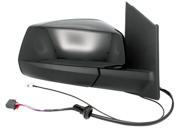 Espelho retrovisor elétrico direito, convexo, aquecido, rebatível, com antena, preto brilhante (5 pinos) VOLKSWAGEN-CADDY pour VOLKSWAGEN CADDY  pour VOLKSWAGEN CADDY