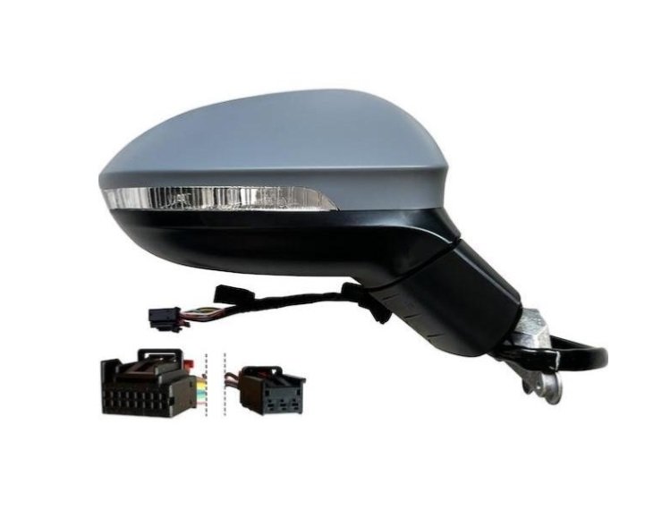 Espelho retrovisor elétrico direito, asférico, aquecido, preparado, rebatível, indicador, luz de cortesia, memória e side (16 pinos) pour VOLKSWAGEN GOLF  pour VOLKSWAGEN GOLF