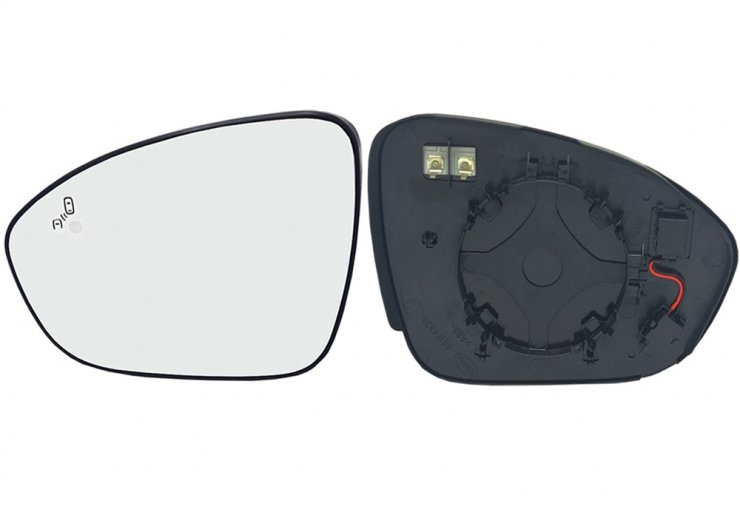 Acessar a peça Vidro + suporte esquerdo, térmico, convexo e side (2 pinos)