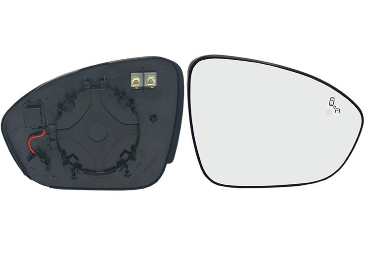 Acessar a peça Vidro + suporte direito, térmico, convexo e side (2 pinos)