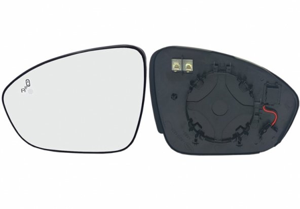 Acessar a peça Vidro + suporte esquerdo, térmico, convexo e side (2 pinos)