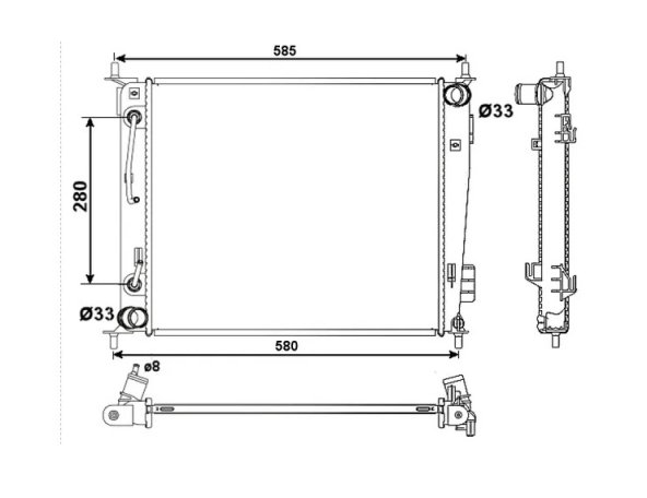 Acessar a peça Radiador 1.6L CVVT, Bifuel  1,6L CRDi VGT Acessar a peça Radiador 1.6L CVVT, Bifuel  1,6L CRDi VGT