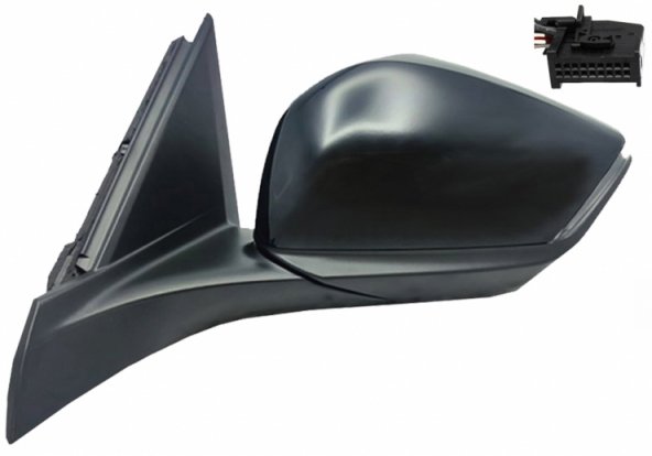 Acessar a peça Espelho retrovisor elétrico esquerdo, convexo, aquecido e com indicador (8 pinos)