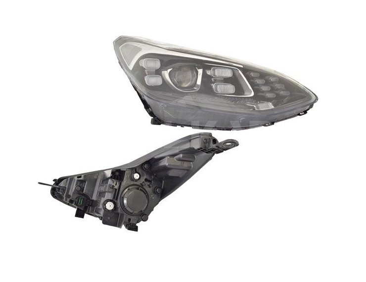 Acessar a peça Farol elétrico LED direito com farol diurna