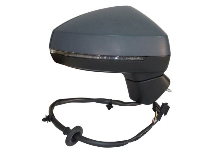 Acessar a peça Espelho retrovisor elétrico do lado direito, preparado, asférico, aquecido, rebatível, com indicador, com side e memória (14 pinos)