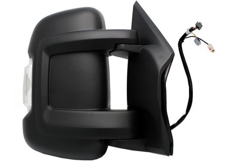 Espelho retrovisor elétrico direito, ângulo morto, convexo, aquecido, rebatível, com indicador, antena, (10 pinos) (curto) FIAT-DUCATO pour CITROEN JUMPER  pour CITROEN JUMPER