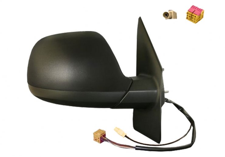 Espelho retrovisor direito elétrico, convexo, aquecido, rebatível eletricamente, com antena (9 pinos) VOLKSWAGEN-TRANSPORTER T5 pour VOLKSWAGEN TRANSPORTER  pour VOLKSWAGEN TRANSPORTER