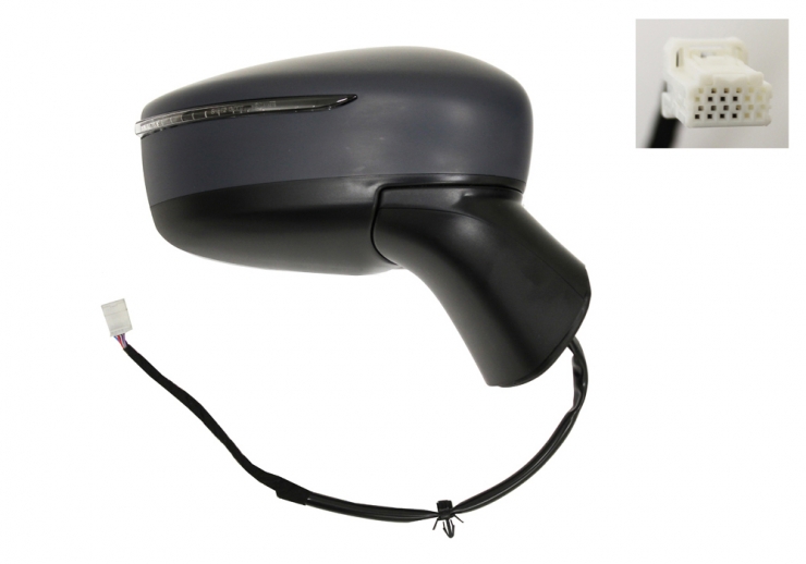 Espelho retrovisor elétrico direito, convexo, aquecido, com indicador  pour NISSAN NOTE  pour NISSAN NOTE