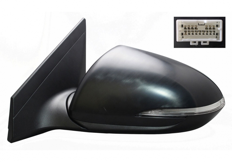 Espelho retrovisor elétrico esquerdo, convexo, aquecido, preparado, com indicador (6 pinos)  pour HYUNDAI ELANTRA  pour HYUNDAI ELANTRA