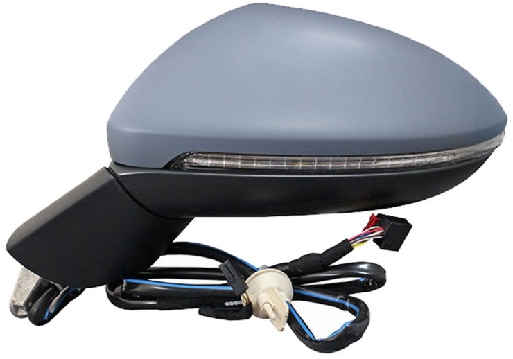 Espelho retrovisor elétrico esquerdo, asférico, aquecido, preparado, com base preparada, com indicador (8 pinos) VOLKSWAGEN-GOLF pour VOLKSWAGEN GOLF  pour VOLKSWAGEN GOLF