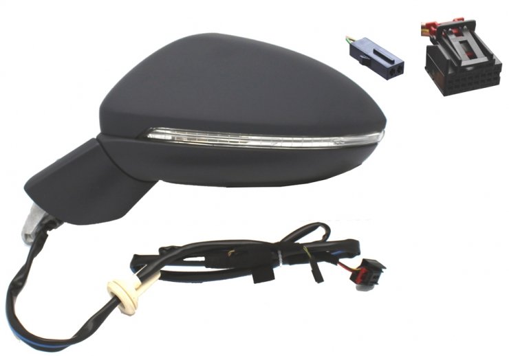 Espelho retrovisor elétrico esquerdo, asférico, aquecido, preparado, com indicador, side (9 pinos) VOLKSWAGEN-GOLF pour VOLKSWAGEN GOLF  pour VOLKSWAGEN GOLF