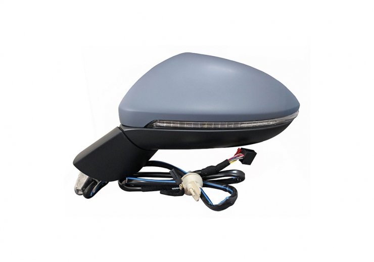 Espelho retrovisor elétrico direito, asférico, aquecido, com preparado, base preparado, rebatível, com indicador, de cortesia, side (11 pinos) VOLKSWAGEN-GOLF pour VOLKSWAGEN GOLF  pour VOLKSWAGEN GOLF