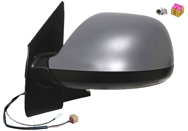 Espelho retrovisor elétrico esquerdo, asférico, preparado, aquecido, com antena (5 pinos) VOLKSWAGEN-TRANSPORTER T5 pour VOLKSWAGEN TRANSPORTER  pour VOLKSWAGEN TRANSPORTER