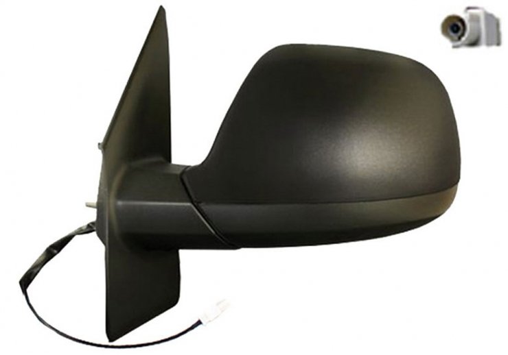 Espelho retrovisor manual esquerdo, asférico e com antena VOLKSWAGEN-TRANSPORTER T5 pour VOLKSWAGEN MULTIVAN  pour VOLKSWAGEN MULTIVAN