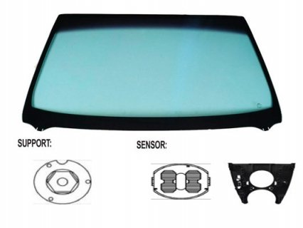 Acessar a peça Para-brisas fumado verde com controlo solar + sensor Acessar a peça Para-brisas fumado verde com controlo solar + sensor