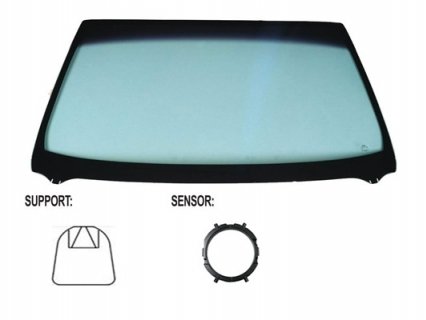 Acessar a peça Para-brisas verde acustico serigr. mod. base esp. term sensor chuva/luz friso inf janela de vidro