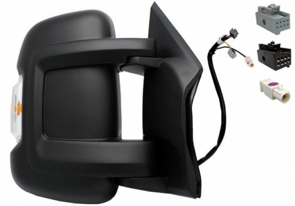 Acessar a peça Espelho retrovisor elétrico direito, convexo, aquecido, rebatível, com indicador (16W), antena (10 pinos) (curto)