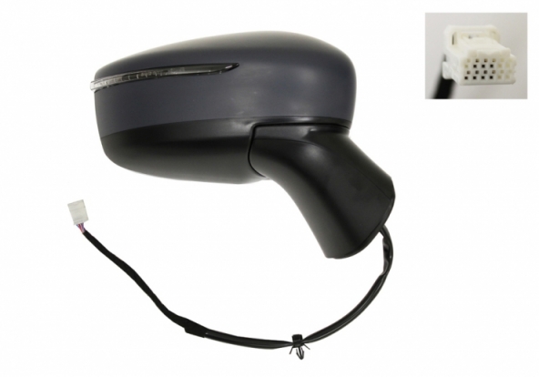 Acessar a peça Espelho retrovisor elétrico direito, convexo, aquecido, com indicador Acessar a peça Espelho retrovisor elétrico direito, convexo, aquecido, com indicador