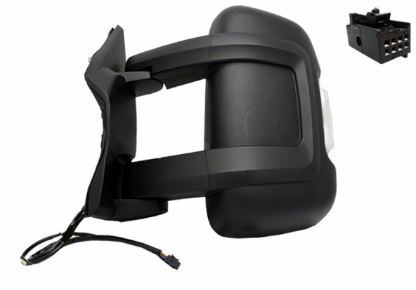 Acessar a peça Espelho retrovisor elétrico esquerdo, convexo, aquecido, com indicador (8 pinos) (médio)