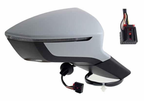 Acessar a peça Espelho retrovisor elétrico esquerdo, convexo, aquecido, preparado, com indicador de direção (6 pinos)