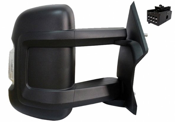 Acessar a peça Espelho retrovisor manual, direito, convexo, com indicador (2 pinos) (longo)