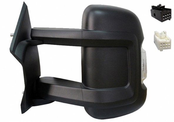 Acessar a peça Espelho retrovisor manual esquerdo, convexo, com indicador (2 pinos) (longo)