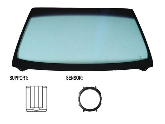 Acessar a peça Para-brisas verde controlo solar serigrafiado base espelho sensor chuva/luz