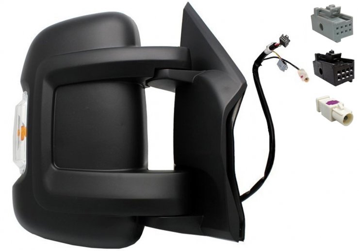 Acessar a peça Espelho retrovisor elétrico direito, convexo, aquecido, rebatível, com indicador (16W), antena (10 pinos) (curto)