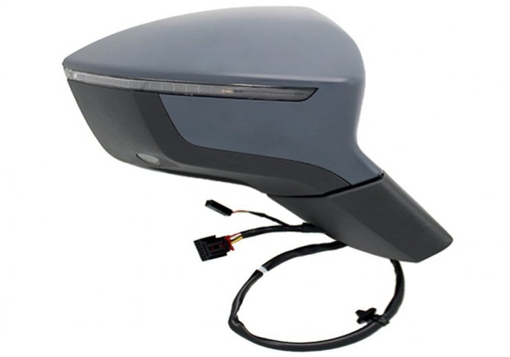 Acessar a peça Espelho retrovisor elétrico direito, preparado, convexo, aquecido, rebatível, com luz de cortesia, memória, side e indicador (15 pinos)