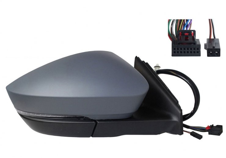 Acessar a peça Espelho retrovisor direito elétrico, convexo, aquecido, preparado, rebatível, com indicador, cortesia, LED, side (11 pinos, 2 pinos)