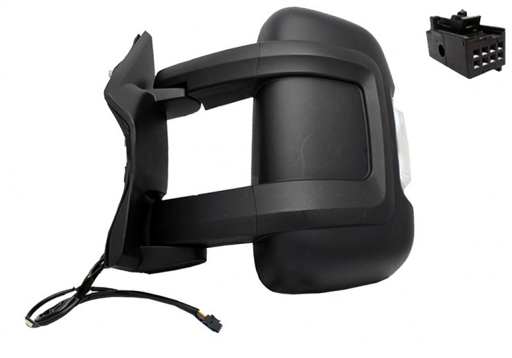 Acessar a peça Espelho retrovisor elétrico esquerdo, convexo, aquecido, com indicador (8 pinos) (médio)