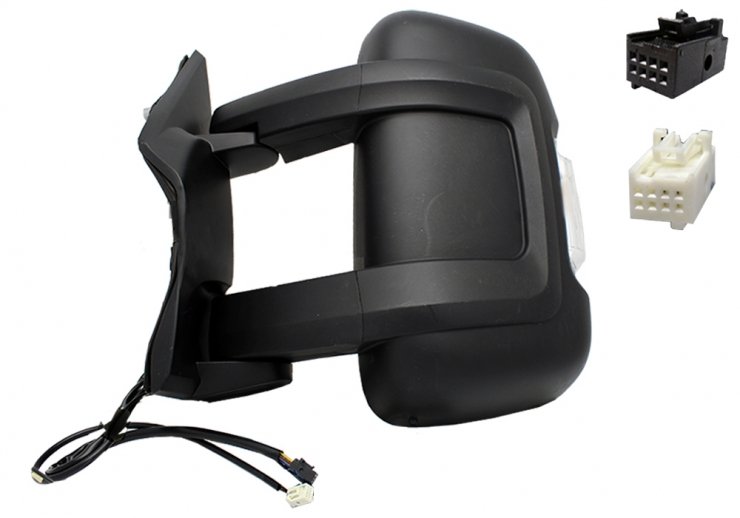 Acessar a peça Espelho retrovisor elétrico esquerdo, convexo, aquecido, com indicador, sonda (10 pinos) (médio)