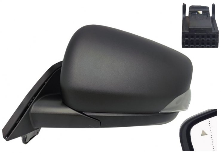Acessar a peça Espelho retrovisor elétrico esquerdo, asférico, aquecido, com indicador, side (8 pinos)