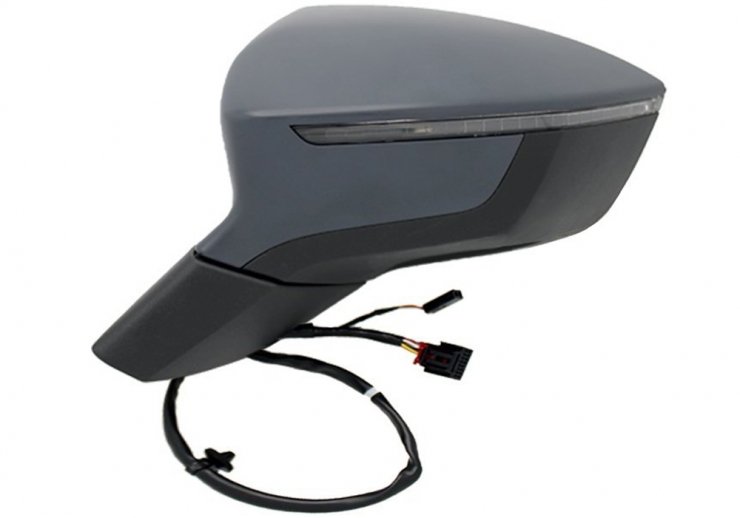 Acessar a peça Espelho retrovisor elétrico esquerdo, preparado, convexo, aquecido, rebatível, side e com indicador de direção (10 pinos)