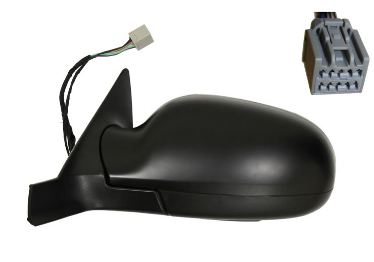 Acessar a peça Espelho retrovisor elétrico esquerdo, asférico, aquecido, preparado, rebatível, sonda, cortesia (9 pinos)