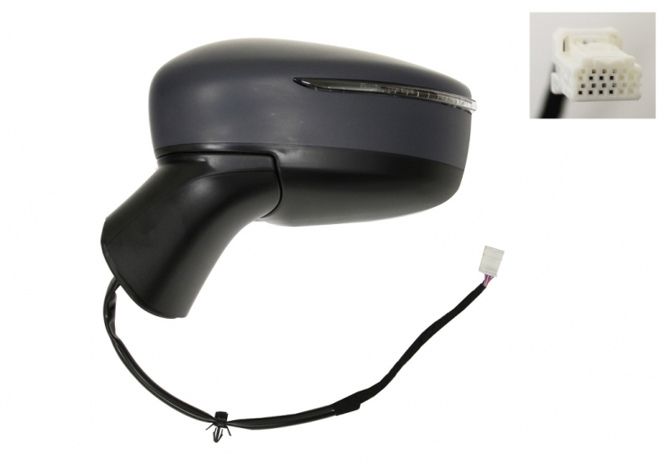 Acessar a peça Espelho retrovisor esquerdo elétrico, convexo, aquecido, com indicador