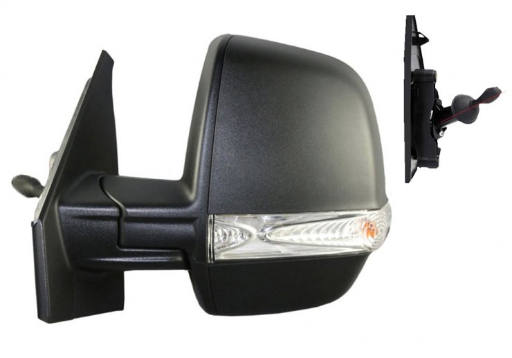 Acessar a peça Espelho retrovisor esquerdo mecânico, convexo, com pisca [2 vidros].