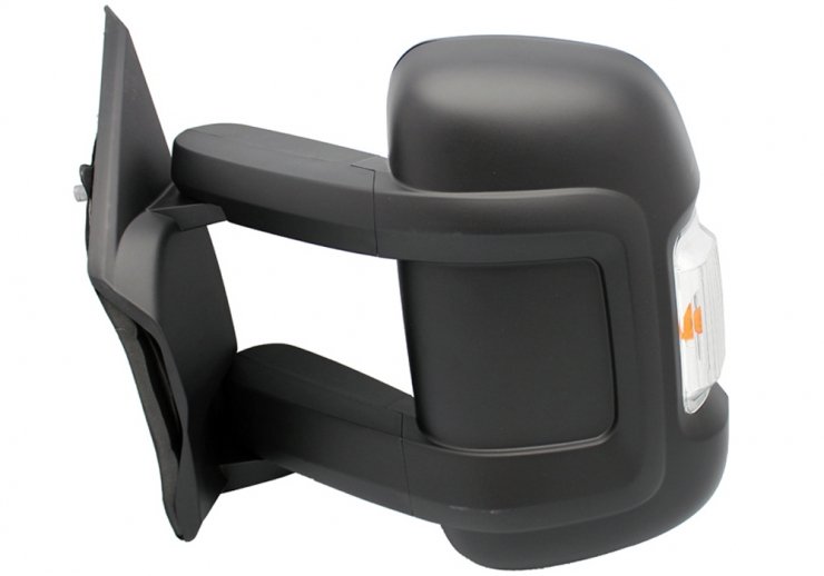 Espelho esquerdo manual, convexo, com pisca-pisca, braço comprido, 16w, w16w, 220mm Espelho esquerdo manual, convexo, com pisca-pisca, braço comprido, 16w, w16w, 220mm