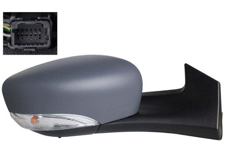 Espelho retrovisor elétrico direito, convexo, aquecido, preparado, com indicador, sonda (9 pinos) RENAULT-ZOE pour RENAULT ZOE  pour RENAULT ZOE