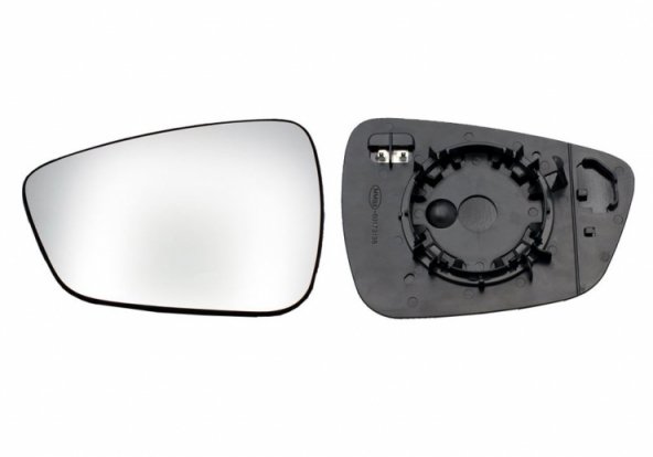 Acessar a peça Vidro + suporte para espelho retrovisor esquerdo, convexo, aquecido Acessar a peça Vidro + suporte para espelho retrovisor esquerdo, convexo, aquecido