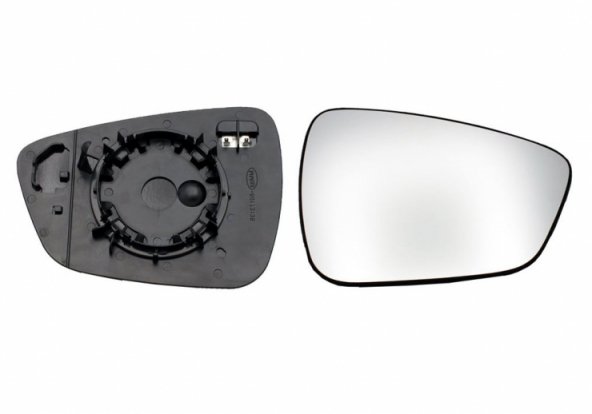 Acessar a peça Vidro + suporte do espelho retrovisor direito, convexo, aquecido Acessar a peça Vidro + suporte do espelho retrovisor direito, convexo, aquecido